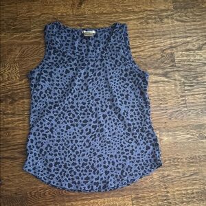 Stylish Blue Leopard Print Women's Top